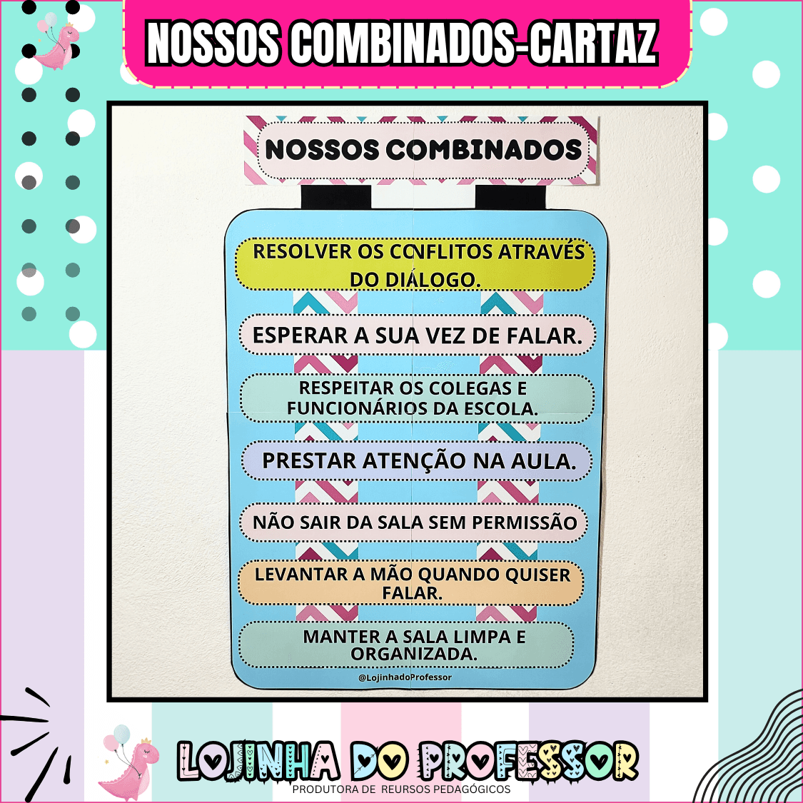 📋 Painel “Nossos Combinados” – Volta às Aulas | Sem Tema