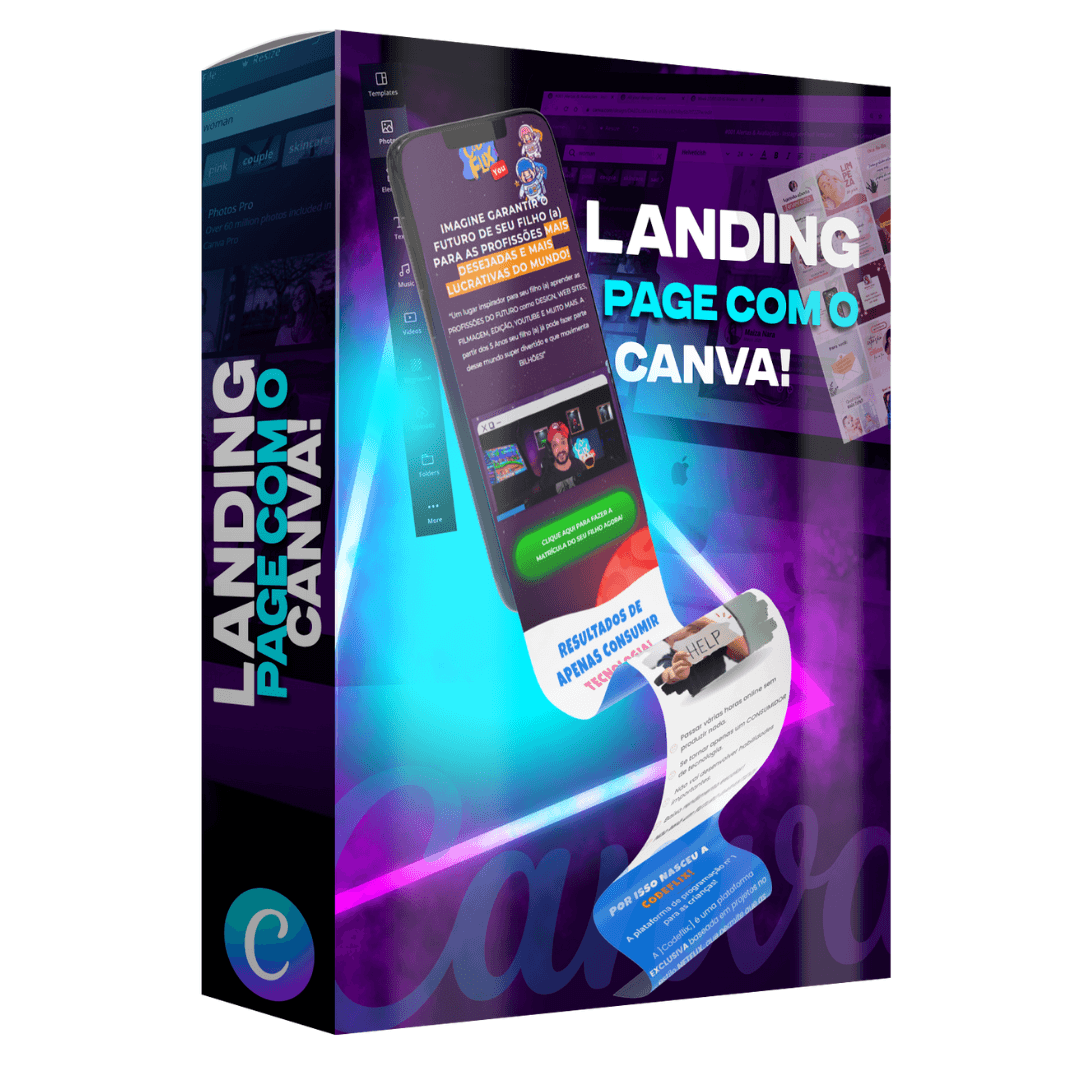 Landing Page Com Canva! - Crie Páginas que Convertem Visitantes em Clientes