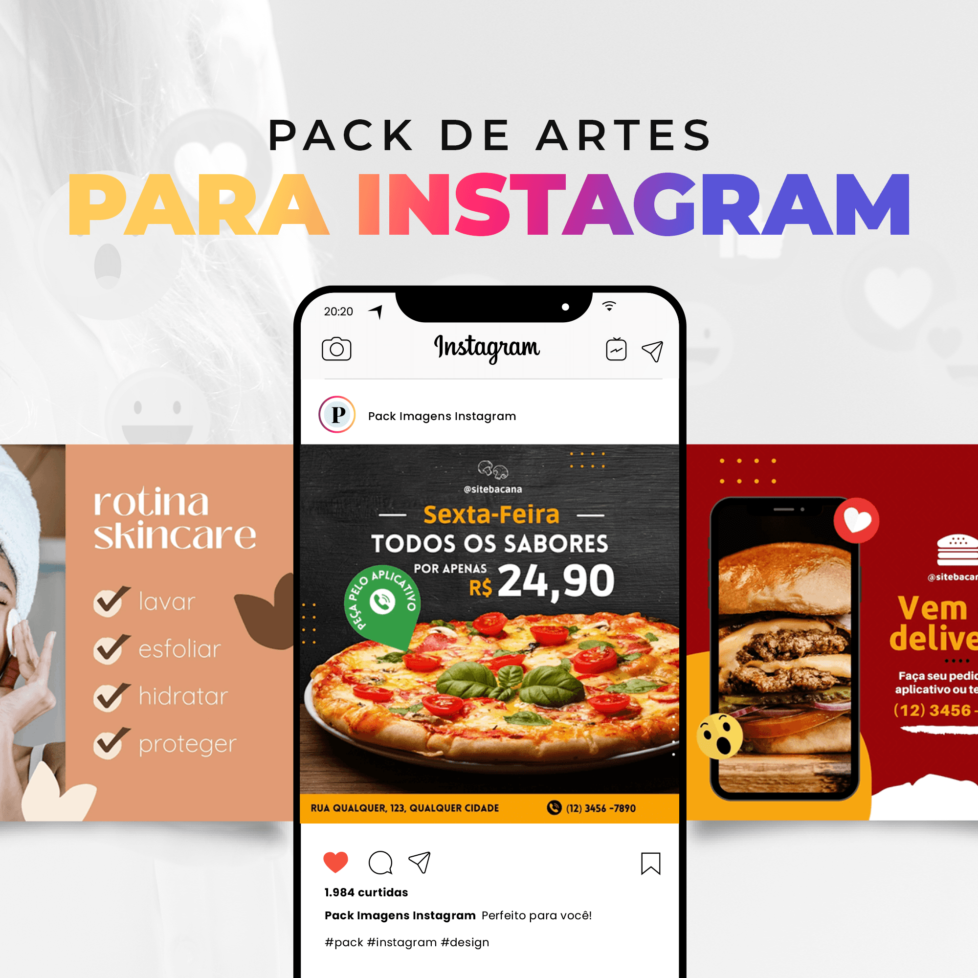 Pacote de Artes Editáveis para Instagram 2.0