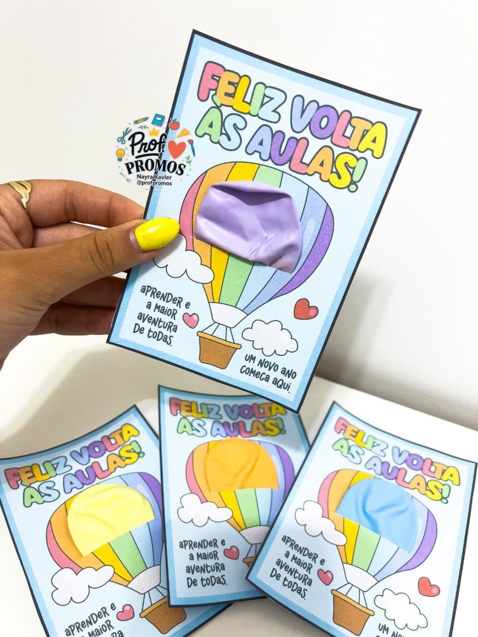 Cartão Balão – Volta às Aulas🎈