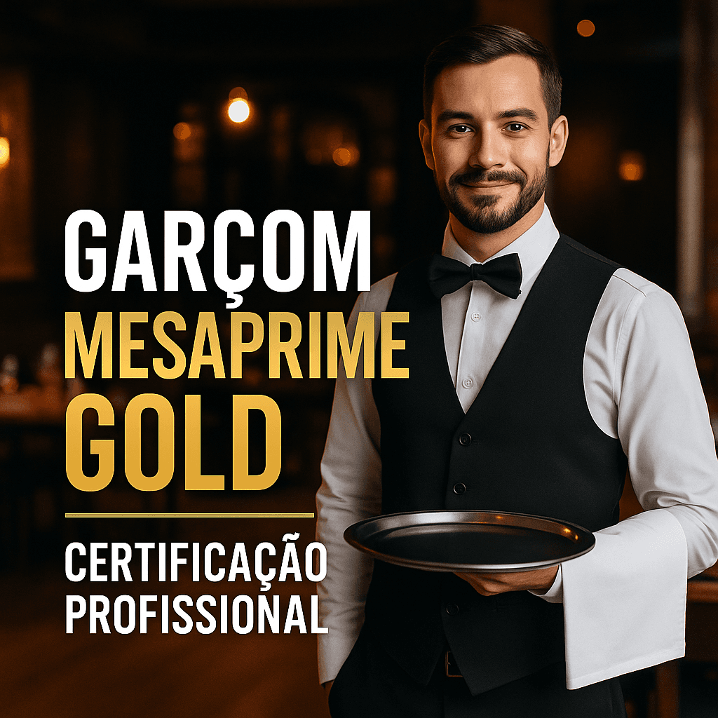 Garçom MesaPrime Gold – Certificação Profissional