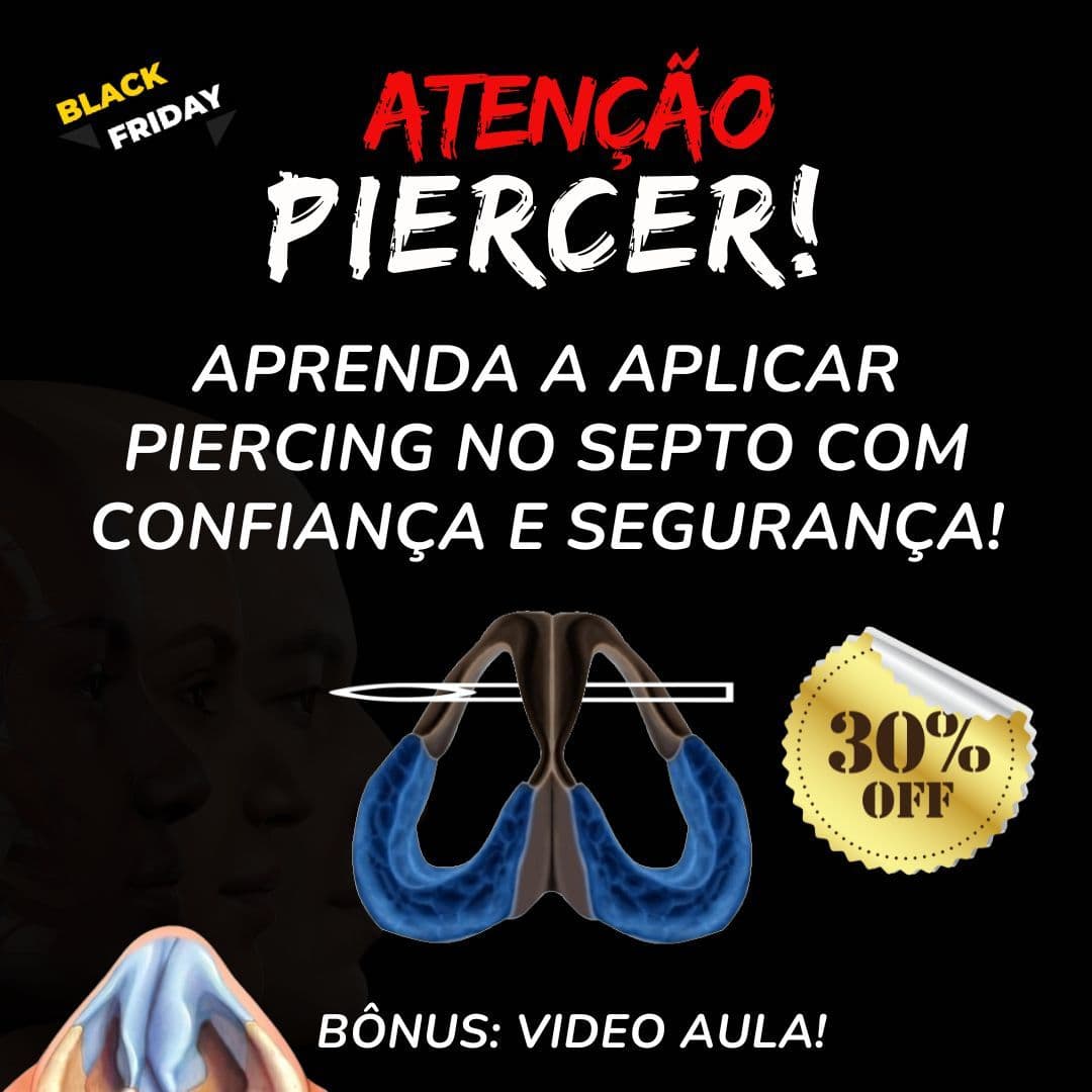 Curso completo de piercing no Septo