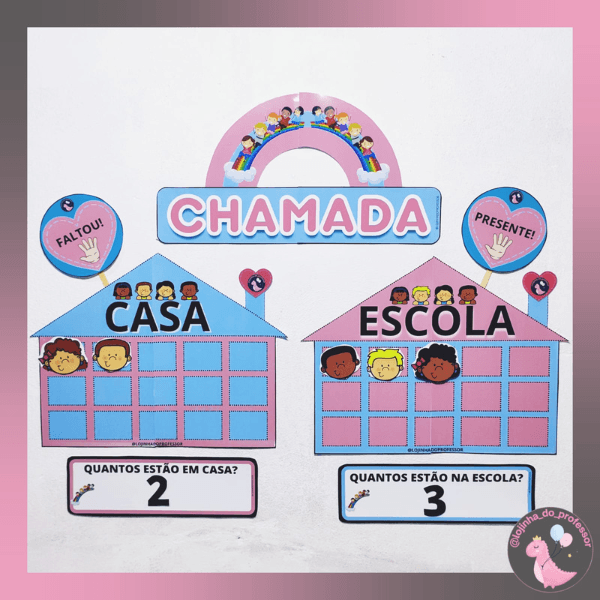 CHAMADA-PAINEL PARA SALA DE AULA-ORNAMENTAÇÃO-VOLTA ÀS AULAS