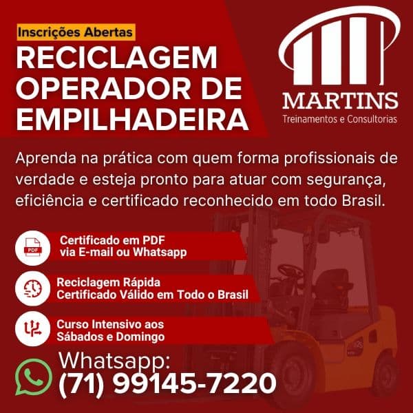 Reciclagem NR11 para Operadores de Empilhadeira – Atualize seu Certificado e Amplie suas Oportunidades