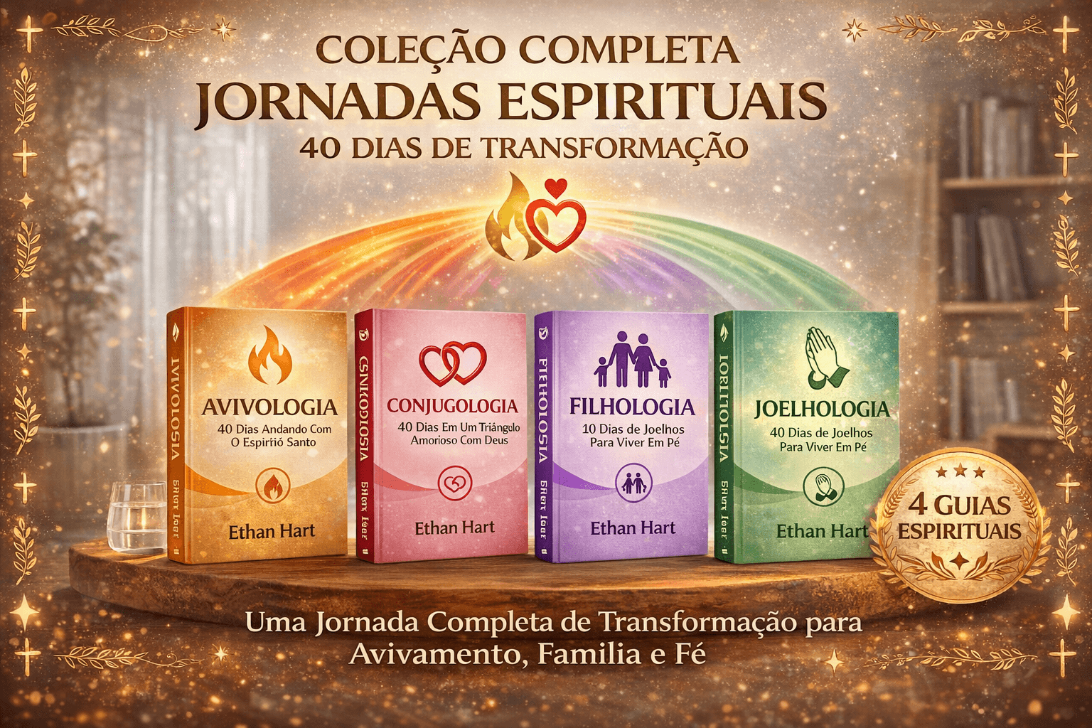 Coleção Jornadas Espirituais — 4 Guias de Transformação de 40 Dias Cada