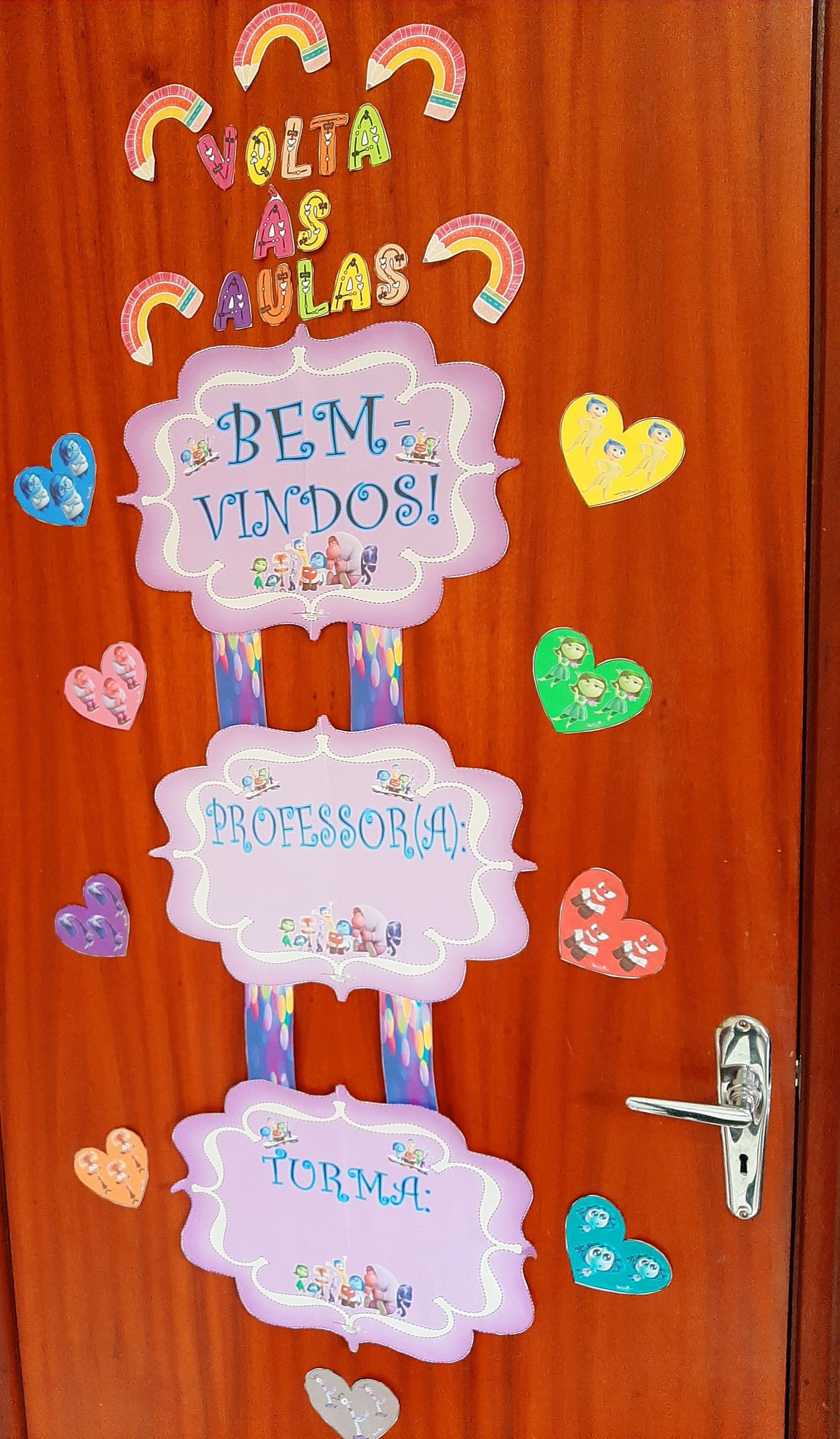 💜PAINEL PORTA VOLTA ÀS AULAS DIVERTIDAMENTE