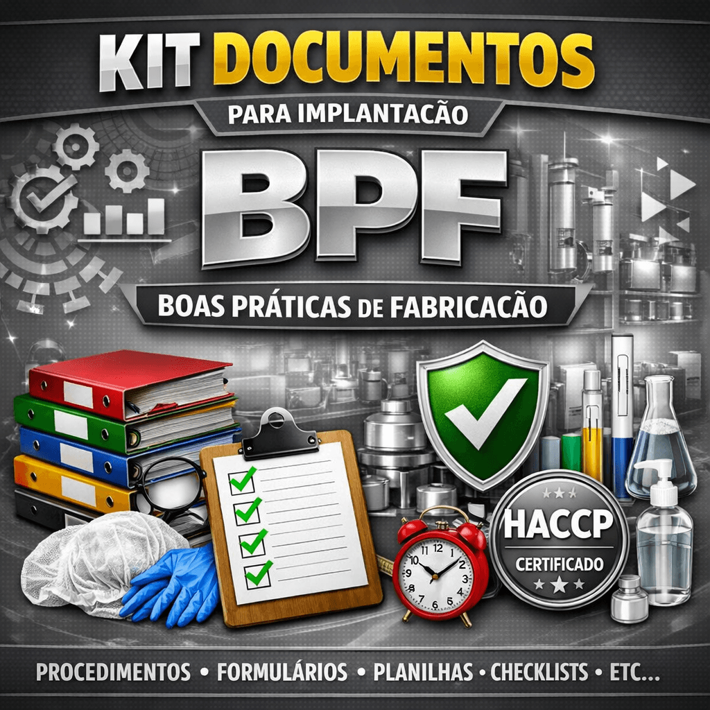 KIT DOCUMENTOS IMPLANTAÇÃO BPF BOAS PRÁTICAS DE FABRICAÇÃO