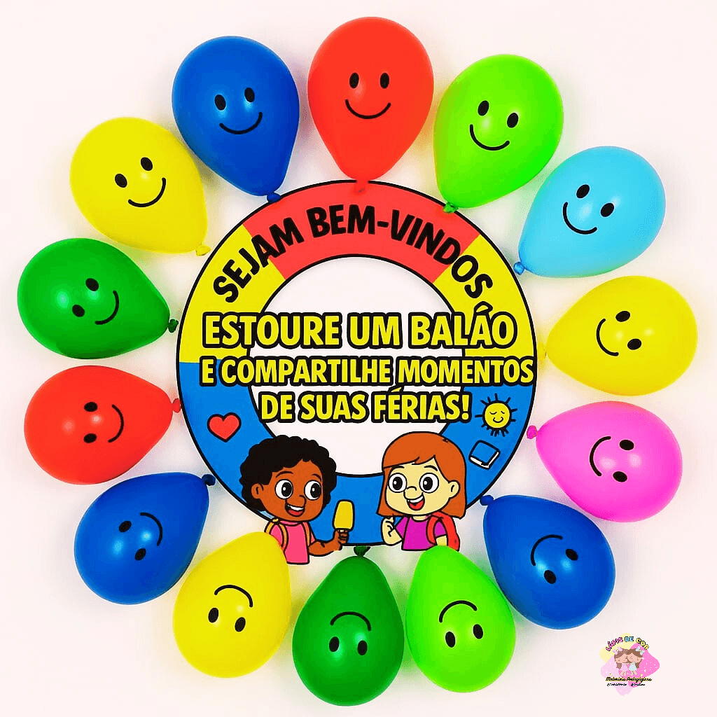 Painel volta as aulas estoure um balão