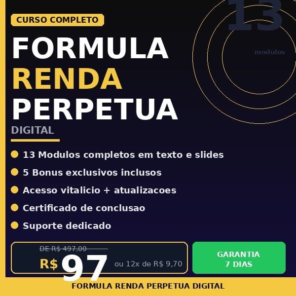 FÓRMULA RENDA PERPÉTUA CURSO COMPLETO
