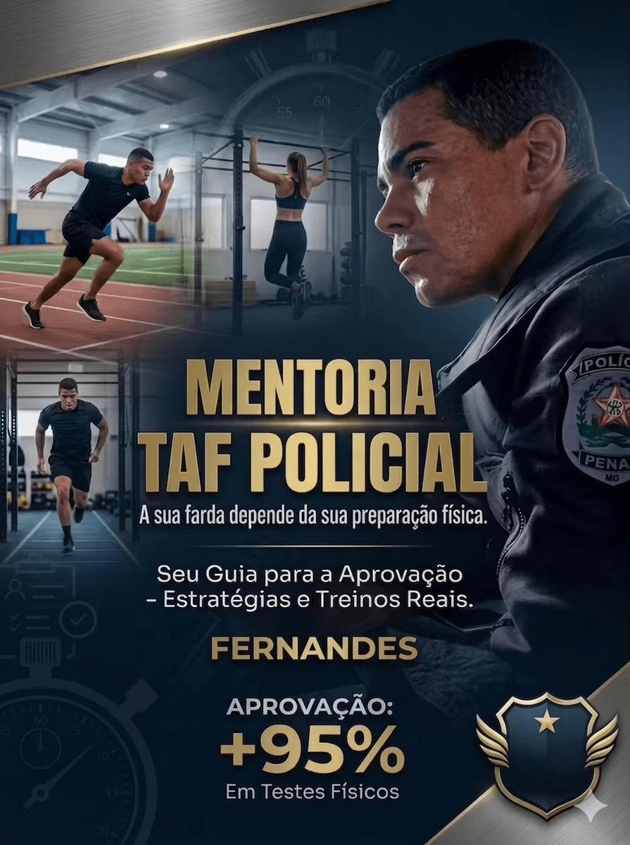 TAF para concursos de carreiras policiais.