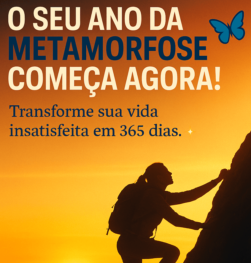 O Ano da Metamorfose: 7 Passos para Transformar Sua Vida Insatisfeita em 365 Dias 🦋⏳