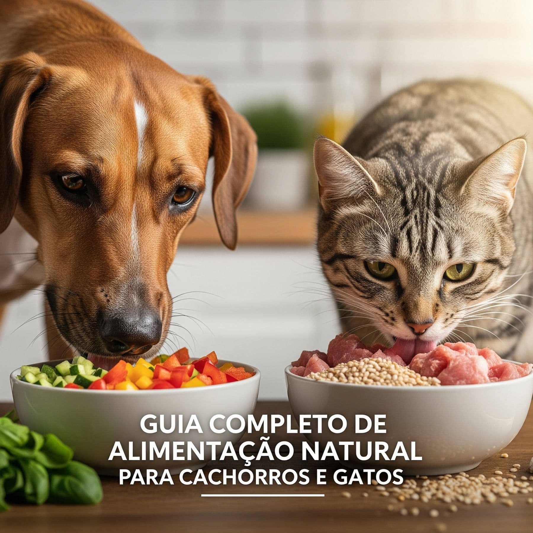 Guia Completo de Alimentação Natural para Cachorros e Gatos