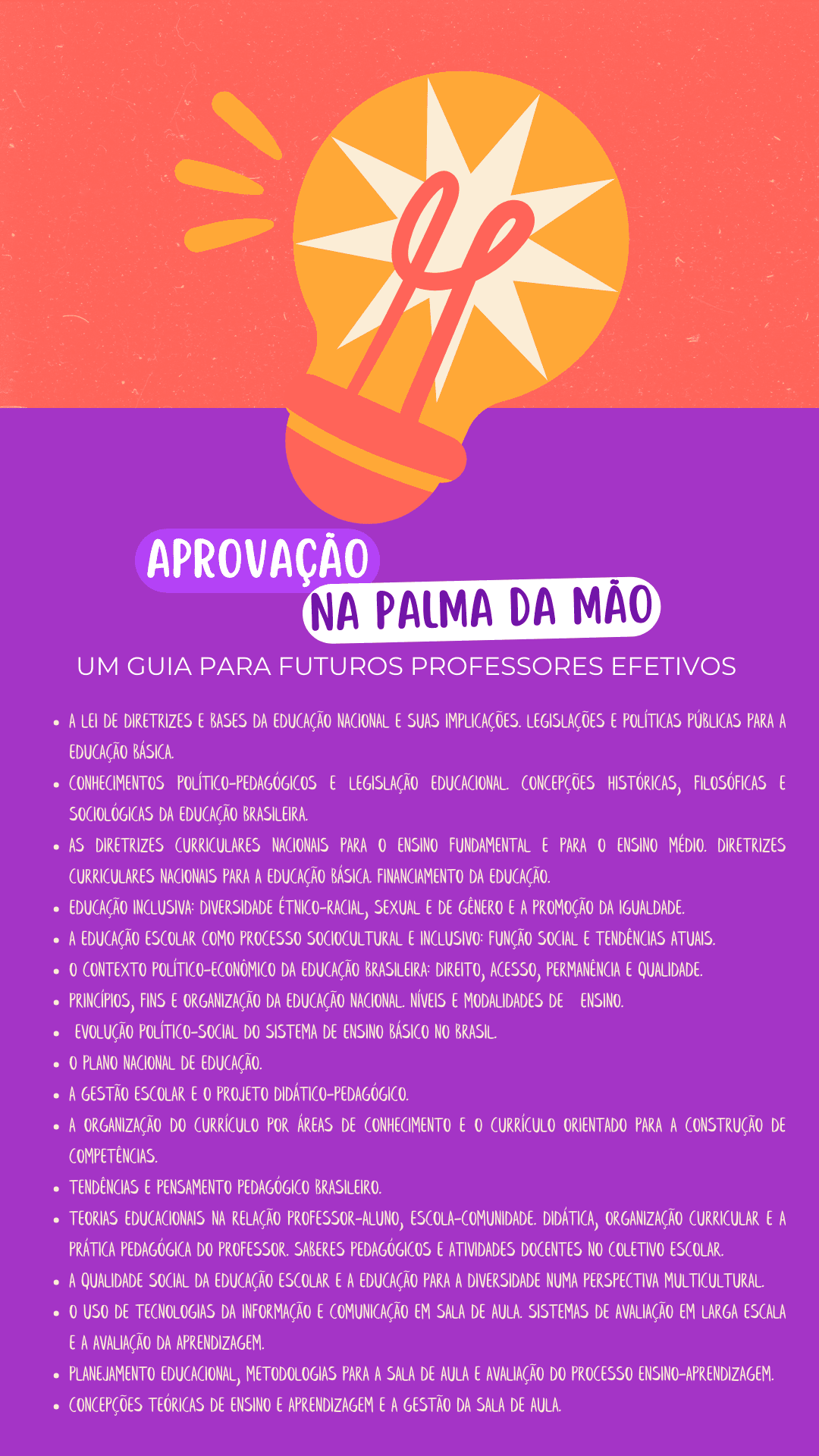 Aprovação na palma da mão - Concursos Educação + Redação para concursos