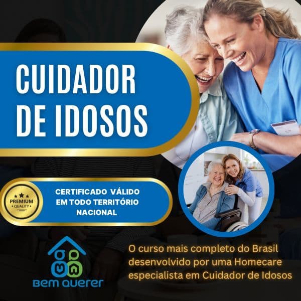 Cuidador de Idosos Profissional - Ganhe o certificado do curso mais completo do Brasil