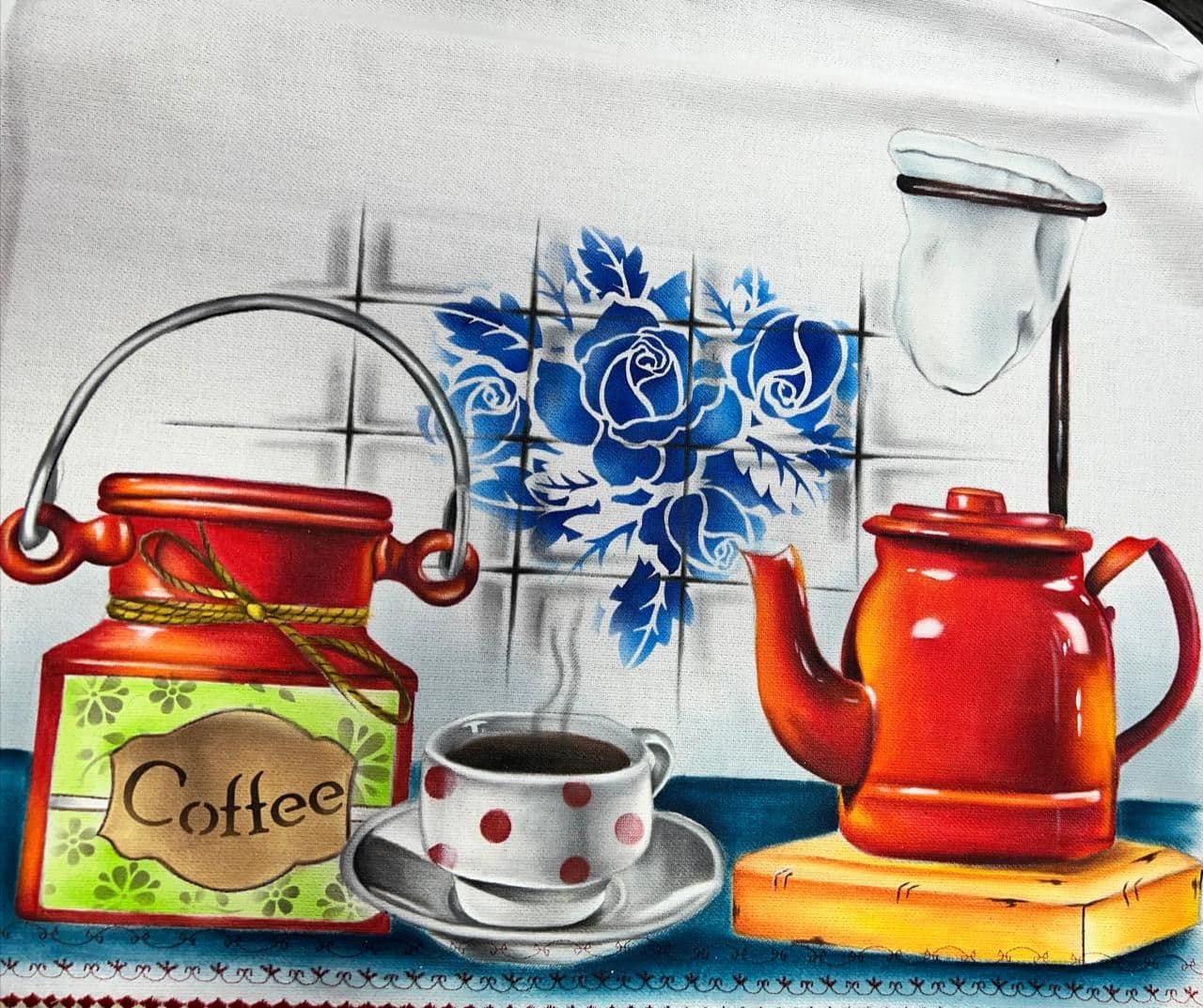 Pintura em Tecido - Workshop -"Café & Cores: Explorando a Arte em Tecido"