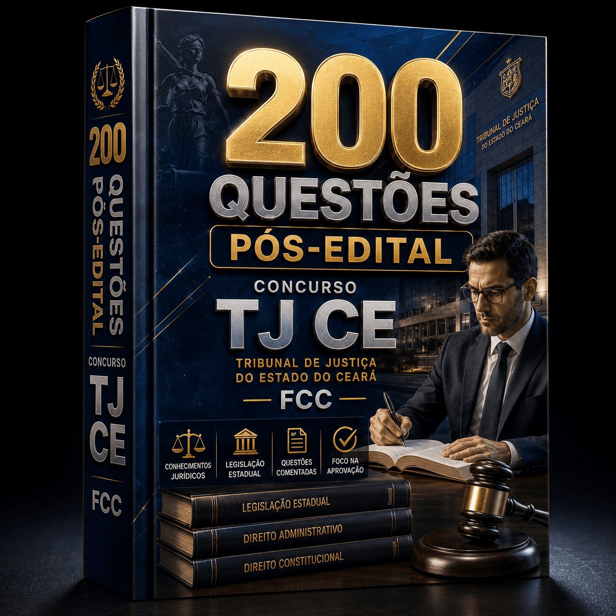 Concurso Tribunal de Justiça do Ceará (TJ-CE) – 200 Questões Pós-Edital – Banca FCC – (Decreto Federal nº 5.296/2004: Acessibilidade • Decreto Federal nº 3.691/2000: Passe Livre • Lei Federal nº 7.853