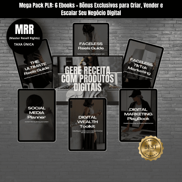 "Descubra Como Lucrar nas Redes Sociais com o Mega Pack: 6 Ebooks PLR + 2 Guias Exclusivas com Direitos de Revenda!"
