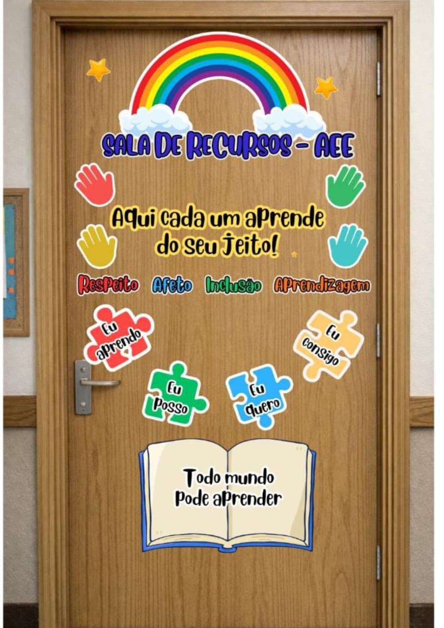 Painel de porta Sala de Recursos – AEE