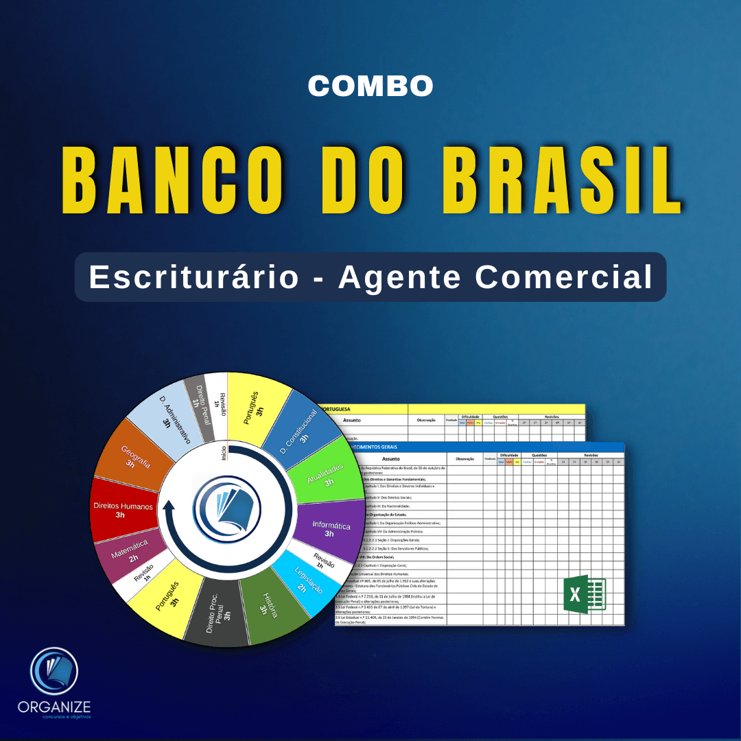 COMBO Banco do Brasil 2023 - Escriturário (Agente Comercial)