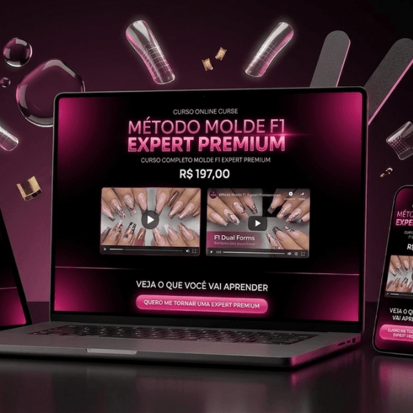 CURSO DESIGNER DE UNHAS: MÉTODO MOLDE F1 EXPERT PREMIUM