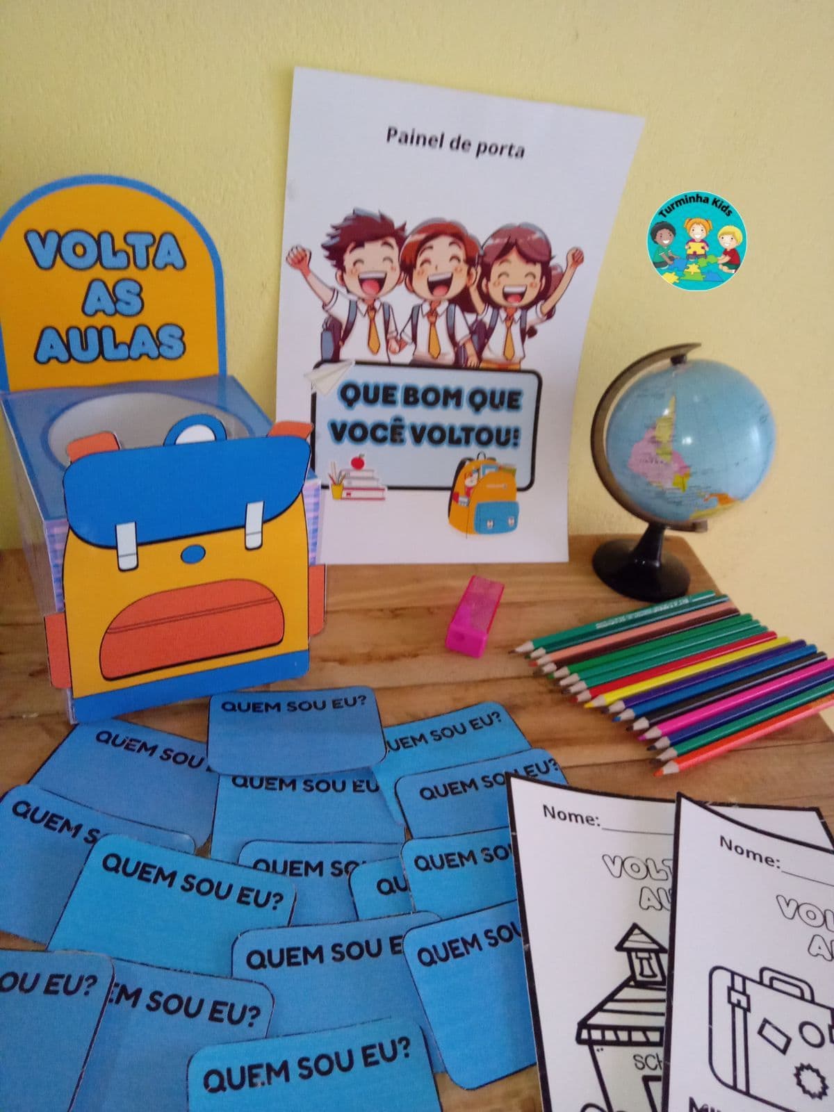 Kit volta às aulas Quem sou eu na Mochila