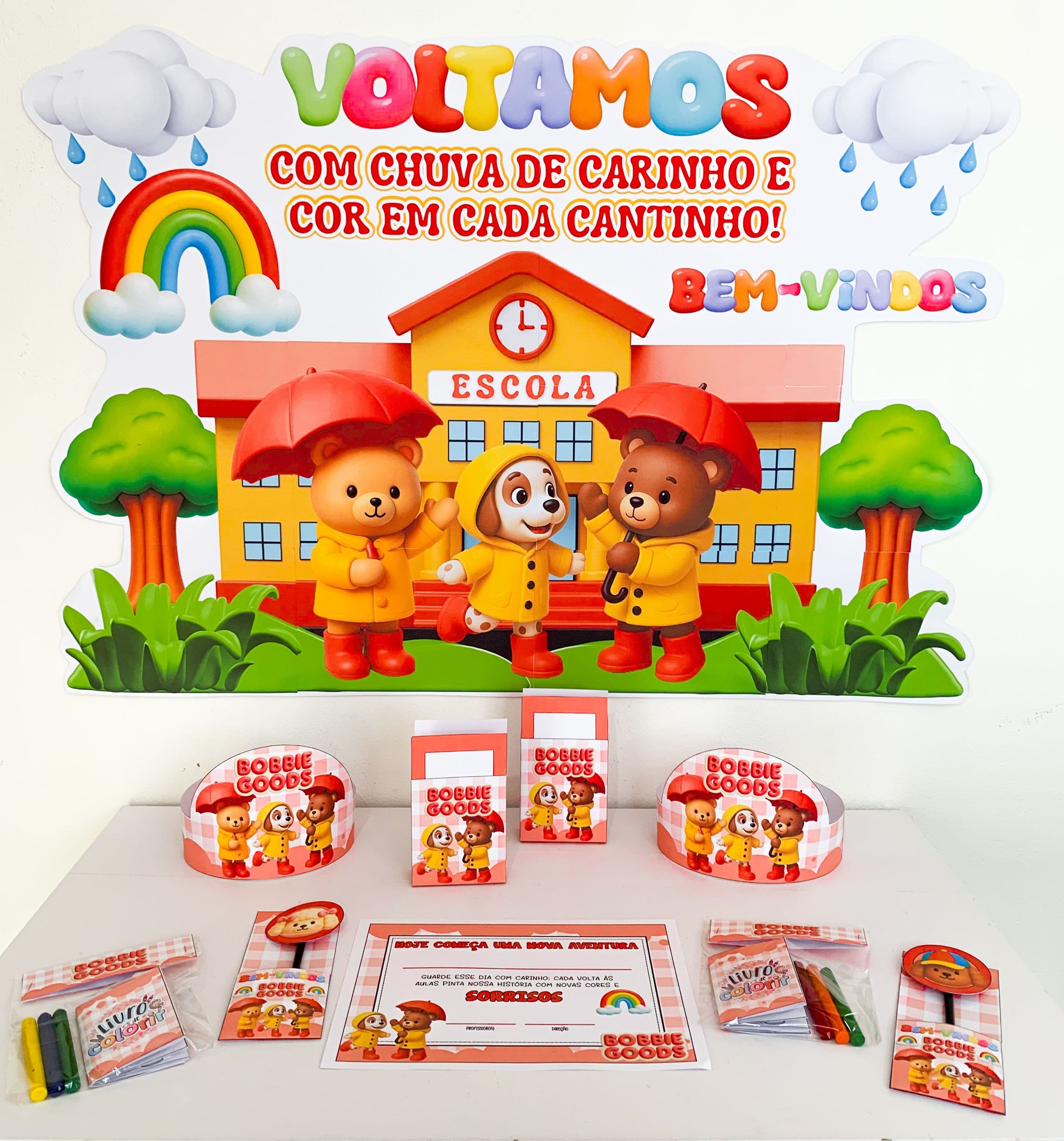 Kit Volta às Aulas completo Bobbie Goods🐻🐶❤️✨
