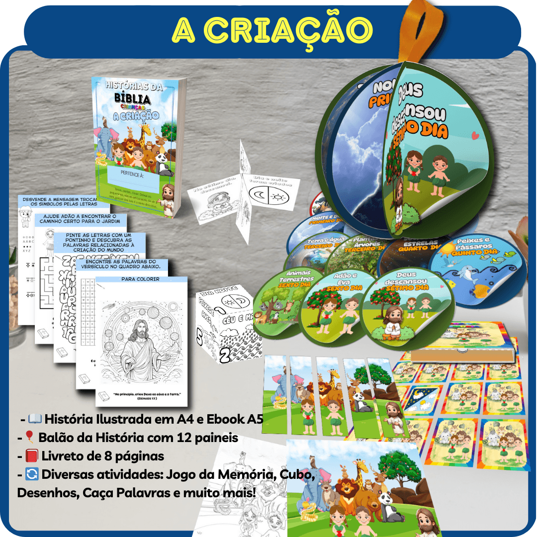 Kit A Criação - Histórias da Bíblia para Crianças