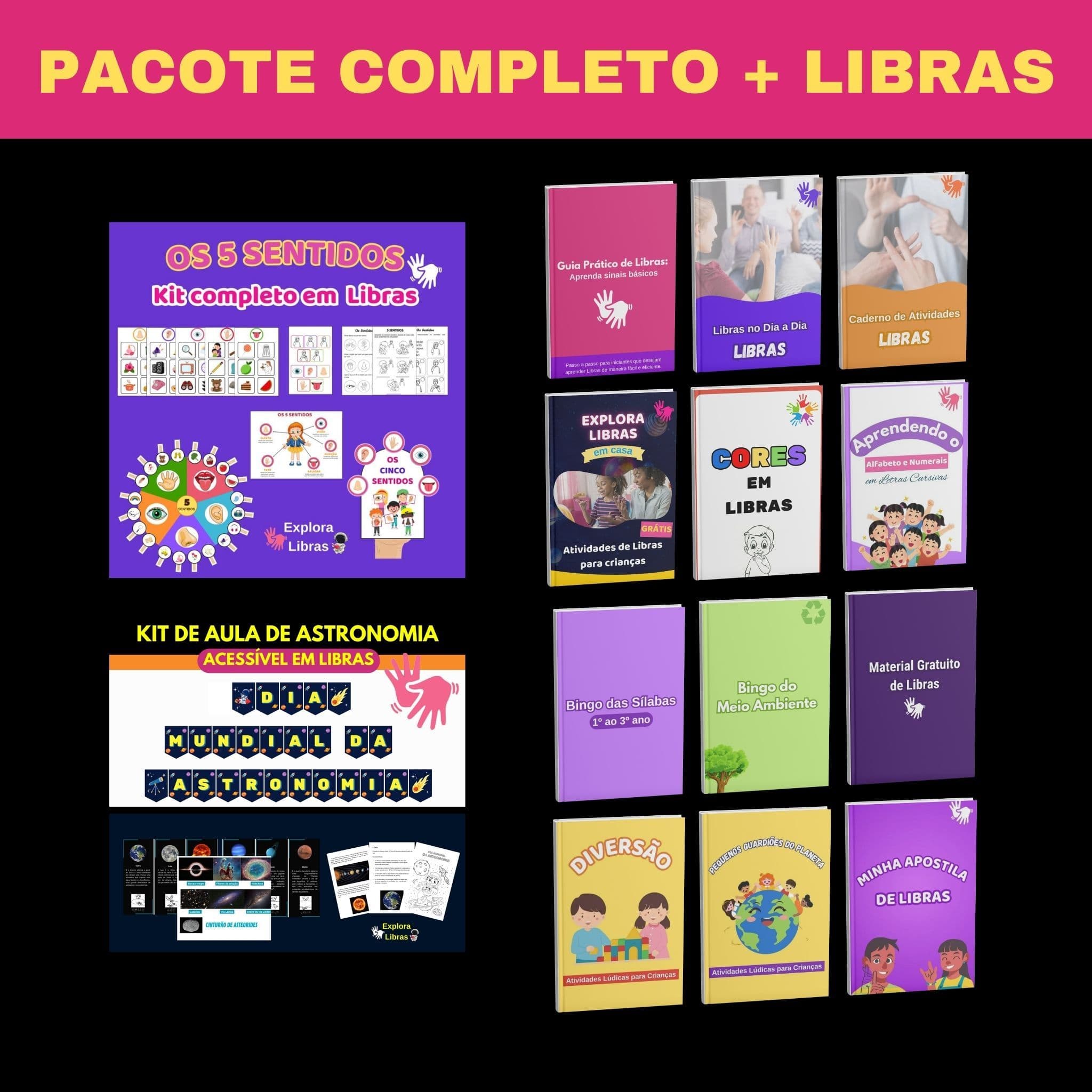 Pacote Completo de Materiais Educativos – Tudo para Aprender LIBRAS de Forma Prática e Divertida!