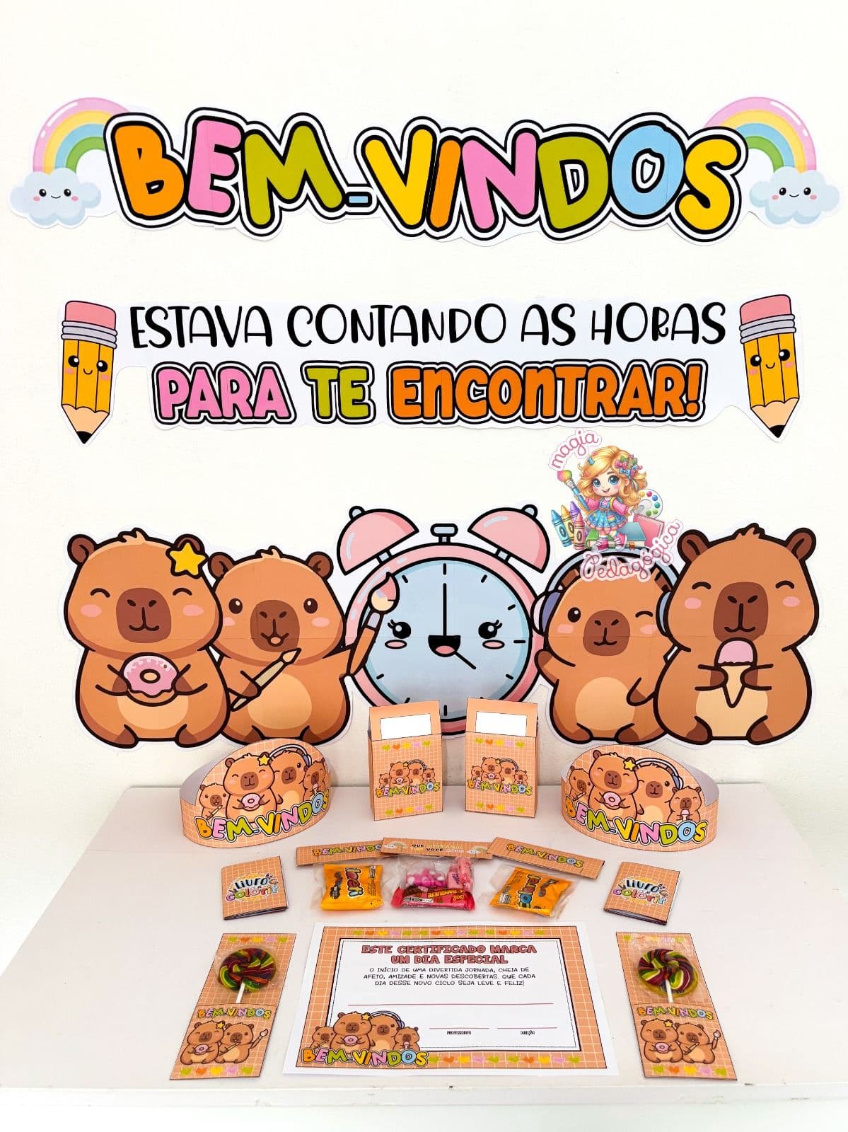 🎒🦫✨ VOLTA ÀS AULAS CAPIVARA CUTE ✨🦫🎒 - MAGIA PEDAGÓGICA