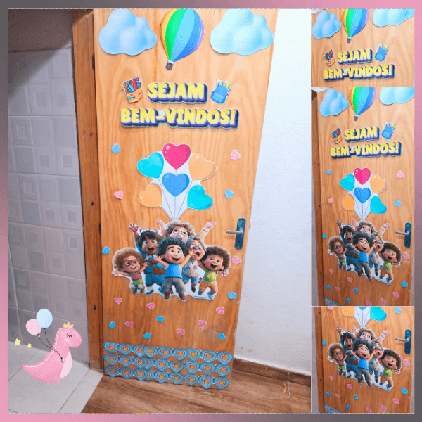VOLTA ÀS AULAS-PAINEL PARA PORTA-(BALÃO)