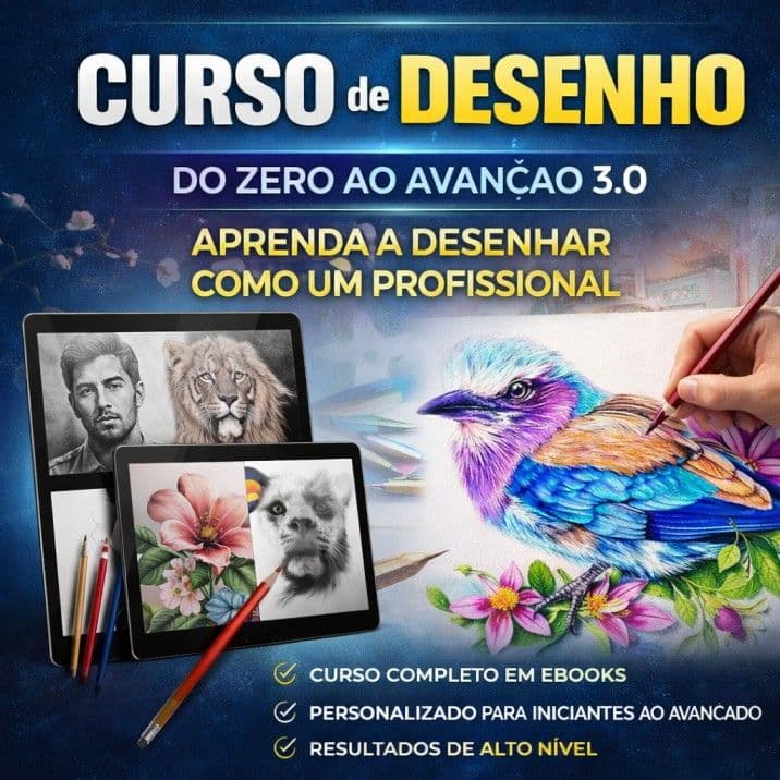 Curso de Desenho do Zero ao Avançado 3.0 – Transforme sua Arte e Aprenda a Desenhar