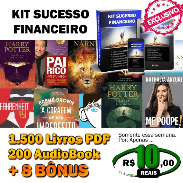 1.500 Ebook + 200 AudioLivro + 8 Bônus