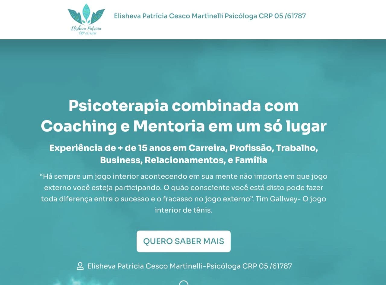 Pacote 10 sessões - Mentoria, coaching e psicoterapia em um só lugar