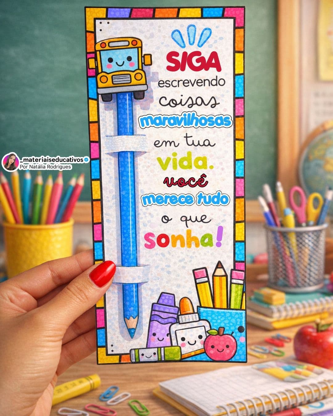 CARTÃO VOLTA ÀS AULAS LÁPIS
