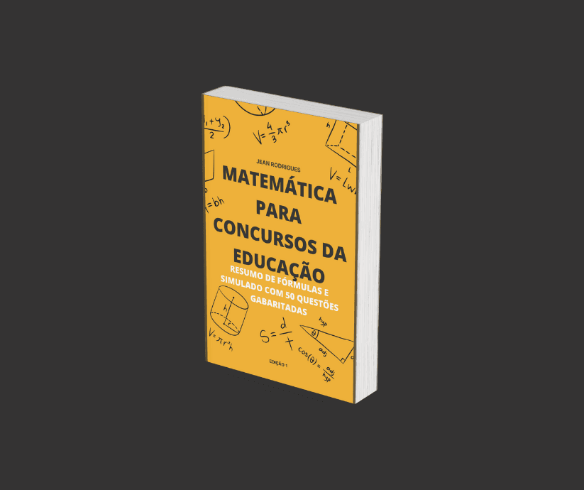 Simulado 50 questões gabaritadas de matemática para concursos educação, mais formulário.