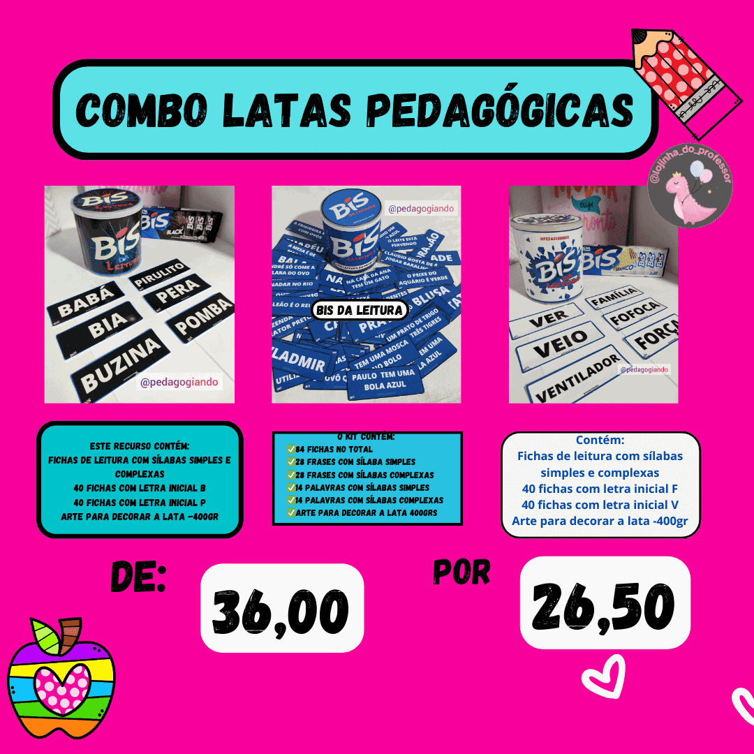 COMBO PROMOCIONAL 5 - LATAS PEDAGÓGICAS