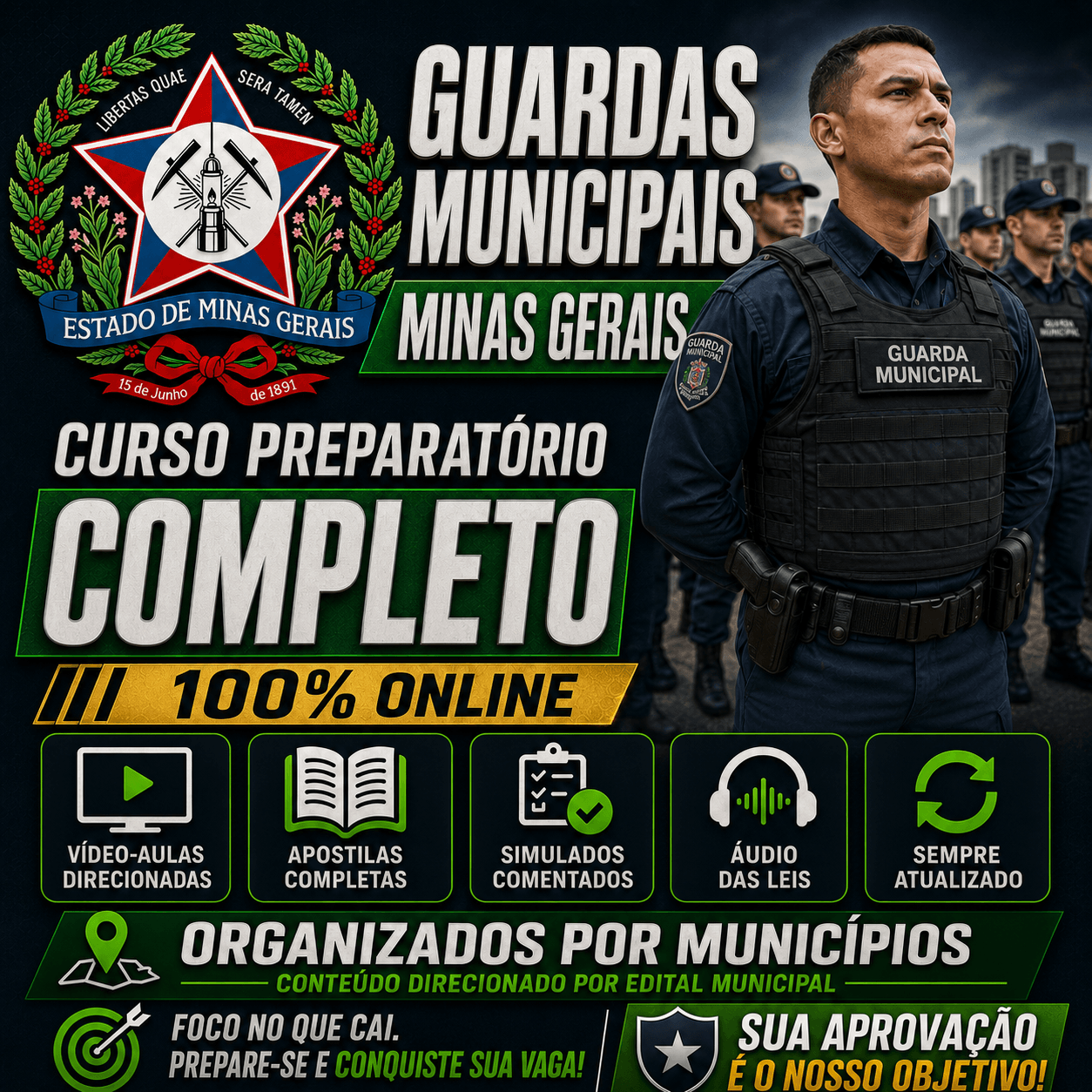 Curso Preparatório para Guardas Municipais de Minas Gerais