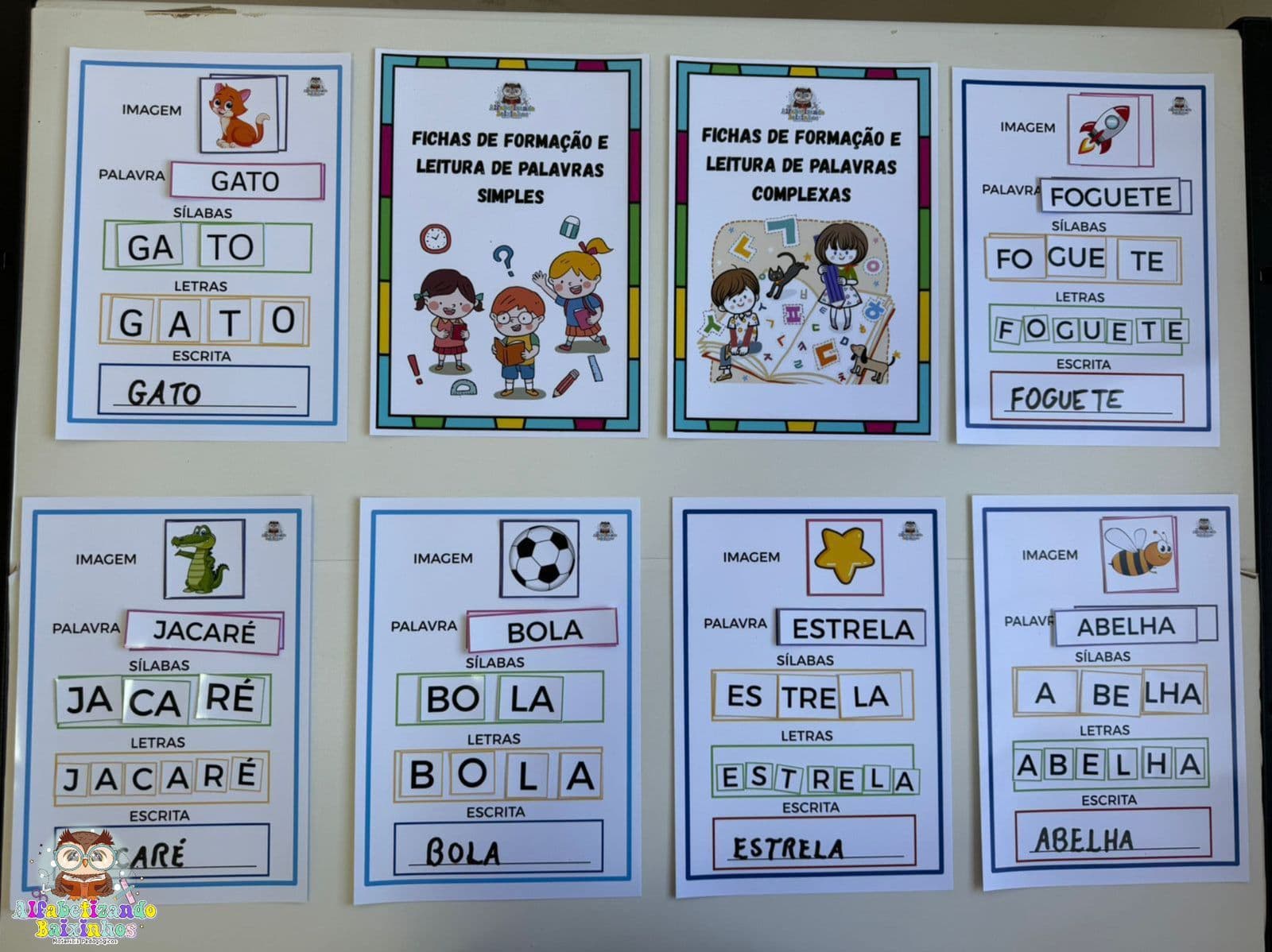 Fichas de Formação e Leitura de Palavras – Simples e Complexas