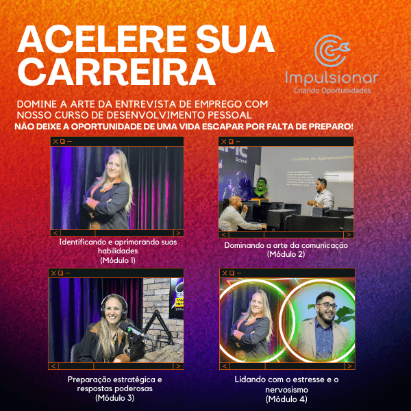 Acelere sua carreira: Domine a arte da entrevista de emprego com nosso curso de Desenvolvimento Pessoal