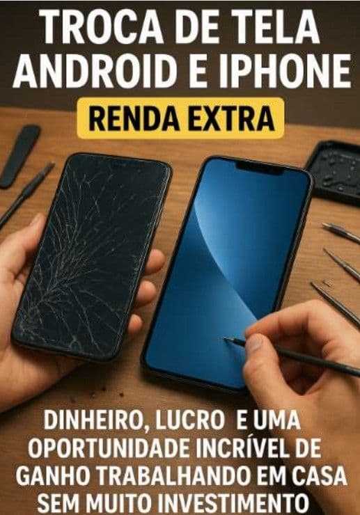 Troca de Telas de Celular em Casa — Aprenda a Consertar Android e iPhone e Lucrar com Isso